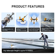 iumLeap Solar Panel Cleaning Brush, Adjustable Window Cleaning Brush and Pole, Automatic Solar Panel Brush,Double Head Wash Brush(Use-3.5m)