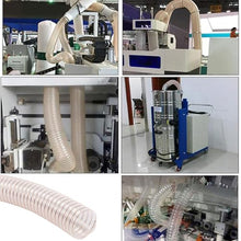 Heavy PU Dust Collection Hose, Flexible Clear PVC Fume Collection Hose, Dust Retractable for Factory/Indoor/Office/Mall Ventilation, Carpentry Vacuuming(2m,400mm)