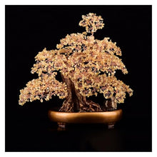 YXIANG56Q Office Desk Decor Feng Shui Money Tree Natural Citrine Bonsai Tree of Life Large Feng Shui Wealth Tree Office Home Feng Shui Ornaments Desk Decorations