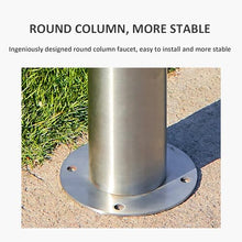 Stainless Steel Freestanding Garden Water Column with Faucet Outdoor Water Dispenser Hydrant for Garden Irrigation and Washing, E Style-86 * 10.5cm
