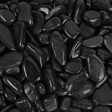 MARGO GARDEN PRODUCTS Rainforest Super Polished Pebbles 2200 lb Super Sack Medium Black