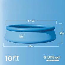 10ft x 30in Round Inflatable Above Ground Swimming Pool with Filter Pump