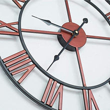 ZYBB Garden Wall Clock, Retro Roman Silent Outdoor Iron Art Ornaments Outdoor Wall Clock