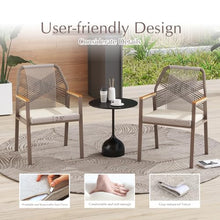 Coreporch Aluminum Outdoor Patio Dining Chairs, Light Brown, Set of 6
