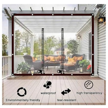 Zipper tarpaulin，PVC Tarpaulin with Zipper，Outdoor Clear Curtain with Zipper，with Eyelets,0.5mm thick，for Pergolas Patio Porches Carports Gazebos，Tarpaulin Side Panels (Size : H2.8xW10m/H9.1xW32.8ft