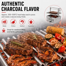 Freestanding Charcoal Grill, Adjustable Grate for Backyard and Patio 201StainlessSteel