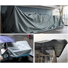Heavy Duty Waterproof Tarpaulin, Outdoor Tarp Sheet With Grommets 0.5mm Thick Outdoor Patio Furniture Covers Tear Resistance For Truck Car Boat Camping Emergency Rain Shelter ( Color : Light grey , Si
