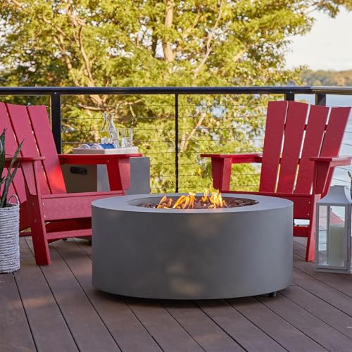 Lakeview Elysian 36-Inch Round Propane Fire Table w/NG Conversion Kit - Weathered Slate - SCC9815LPWSLT
