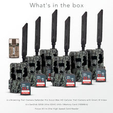 Browning Trail Camera Defender Pro Scout Max HD Cellular Bundle with 32GB Memory Card and USB Reader