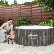 Coleman SaluSpa Napa AirJet Inflatable Hot Tub Gray Wood