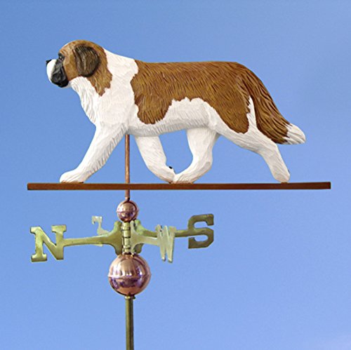 Saint Bernard Hand Carved & Painted Weathervane, 32 Inch (+$155.00), No