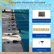 Ccsh Pool Safety Cover Heavy Duty Swimming Pool Cover Safety Outdoor, PP Material Solid Mesh Rectangle Extra Large Tear-Resistant Inground Pool Covers (Size : 5mx7.5m/16.4ftx24.6ft)