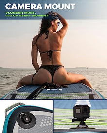 Mousa Extra Wide Inflatable Stand Up Paddle Board Gray-Blue