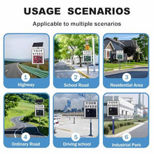 Radar Feedback Sign, 60x90cm(23.6x35.4in) Solar Powered Your Speed LED Radar Speed Display Sign, Applicable to Highways, Speed-Limited Roads