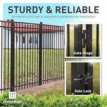 Fencer Wire Heavy Duty Decorative Fence Gate Black, 4FT x 4FT, Pack of 5