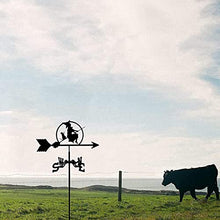 Weather Vane Metal Weathervane Weathervane Iron Weather Vane with Animal Silhouette Roof Mount Wind Direction Indicator Tool Outdoor Farm Scene Garden Stake Weather Vane Measuring Tool