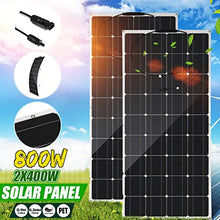 800W 400W Solar Panel 18V System Anti Scratch Monocrystalline Solar Cell Solar Battery Power Bank Charge for Home Camping Car (400w) (800w)