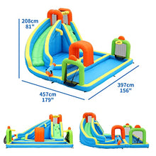 SunSports Inflatable Water Slide Park with Tunnel for Kids Outdoor