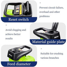 XIVUIFOI Electric Garden Shredder, Wood Chipper Crushes w/Wheels, Safety Switch, 60L Collection Box, Crushes Up to 45mm, 92dB Noise Level, for Yard Debris