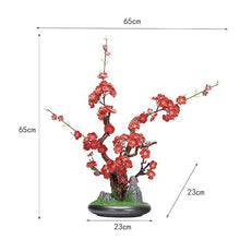 MVUYO Home Living Room Decoration Simulation Plum Bonsai Into The Household Chinese Zen Pot