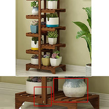 WZWTYSM flower standWooden Plant Holder Flower Pot Holder Container Shelf Plant Accessories Indoor Outdoor Balcony Garden Decoration Plants Flower Shelf Brown