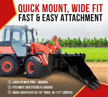 Mytee Products 46" Deep Stump Bucket Tree Scoop Digger with H&L 230 Series Teeth and Pins for Ripping Roots, Digging, Uprooting Stumps, Land Clearing, and Handling Large Debris.