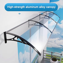 Modern Outdoor Canopy Front Door Canopy,Impact Resistant Patio Awning,UV Rain Snow Sunlight Protection Solid Sheet Outdoor Polycarbonate Cover and Aluminium Frame (59"x71")