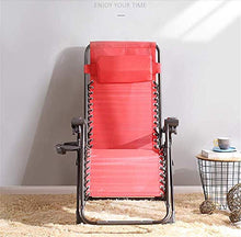 Zero Gravity Locking Patio Outdoor Lounger Chair Oversize XL Padded Adjustable Recliner with Headrest Cup Holders Support 350Lbs Red Green