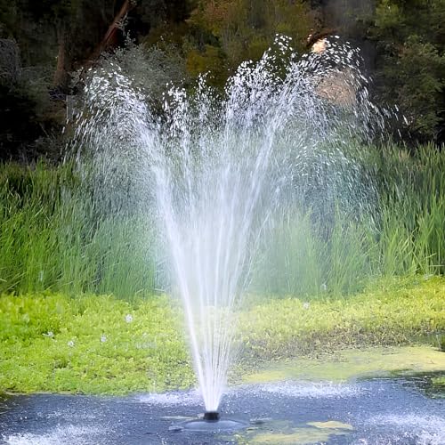 Custom Pro FT 14000 Floating Pond Fountain and Aerator Kit with 14,000 GPH Pump Black