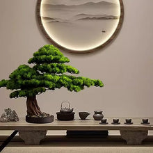YXIANG56Q Fake Plants Chinese Style Artificial Bonsai Living Room with Simulated Plant Decorations Fake Pine Trees Plants Decoration Porch Decoration Bonsai Tree(45x65x20cm)