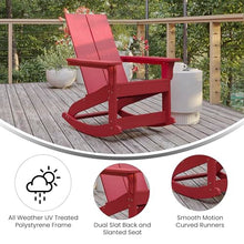 Flash Furniture Adirondack Rocking Chair, 2-Pack, Red