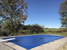 WaterWarden Inground Pool Safety Cover 20' x 42' Rectangle Solid Blue