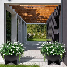 RTS Home Accents 36” Massive Outdoor Solerno Garden Planter, Made from 100% Recycled Material, Weather-Resistant, Black - Durable, Stylish Planter for Large Outdoor Gardens and Landscaping