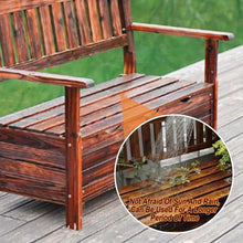 Meihkkud Storage Seat, Garden Bench with Backrest,Wooden Storage,All Weather Resistant,Garden Balcony(125 * 59.5 * 88cm/48.2 * 23.4 * 34.6in)