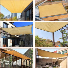 6m x 8m Shade Sail for Garden Patio Pergola 90% UV Protection Sun Shade with Reinforced Grommets Perfect for Plants Chicken Coop Greenhouse - Off White Color