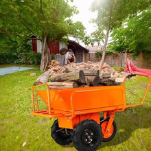 Wheelbarrow,Utility Cart, Electric Wagons,881lbs Capacity Heavy Duty Material Hauler Perfect for Transporting Soil Bricks and Construction Materials, 1500W Motor 48V20AH