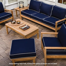 Royal Teak Collection COA3-OFF-WHITE Coastal 3-Seater Teak Sofa, Off-White