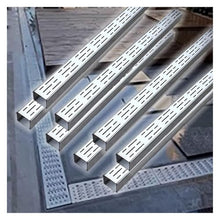 GJMDCMA 8 Pack Narrow Patio Drain Trench Channel, Stainless Steel Outdoor Shower Water Drain Sewer Gutter Kit, Removable Grate Drainage System for Yard Garage Pool Garden Pathway Kitchen Balcony