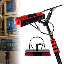 Cleaning Brush Window Cleaning Pole Kit Telescopic Window Cleaner Pole Kit for Photovoltaic Solar Panels (30cmbrush 20FT/6M)