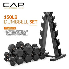 CAP Barbell Coated Hex Dumbbell Set with Copper Handle Weight - Black and Copper