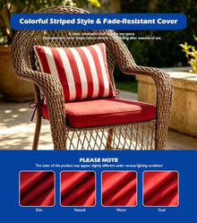 Cafusesdd Cafusedd Cushions for Garden Furniture, 2-Piece Set (1 Seat + 1 Back), Weather-Proof Replacement Cushion, Patio Cushion for Outdoor Chair(Dark Green,19x19''/6-Set)