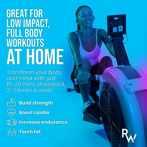 Row Warrior Indoor Rowing Machine Compact Foldable Home Exercise Equipment Black