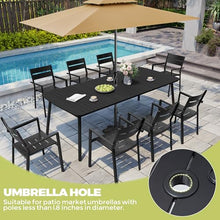 Outdoor Dining Table for 10 People, 93" Patio Rectangle Table