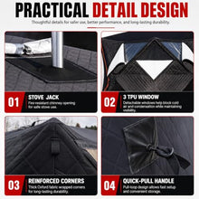 ZEEKYFOR Portable Sauna Tent with Stove Chimney Hole for Winter Use