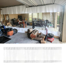 White Short Garage Curtains to Hide Storage for a Party/Auto Detailing Bay