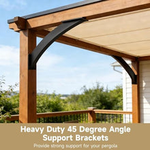 LQSYBHD Heavy Duty Corner Brace Support 45°Heavy Duty Connector Brace Bracket Kit Pergola Accessories for Gazebo Wood Beam Support Hardware with Mounting Screws(Size:6pcs)