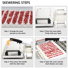 GenSDH Stainless Steel Kebab Skewer Maker,Effortless Meat Skewering for Grilling and Outdoor Cooking
