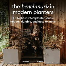 Veradek Block Series Cube Planter - Square Outdoor Planter