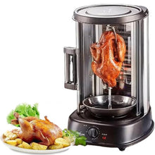 KJLYLPP Electric Rotating Vertical Rotisserie Grill,1380w Black BBQ Kitchen Doner Kebab,Chicken Gyros Fish,CookingVegetable Barbecue Cookware Machine Skewer Cooker
