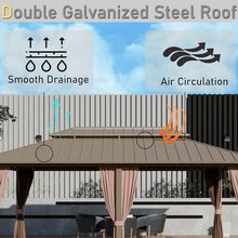 Yardsight 12'x18' Hardtop Gazebo Outdoor Aluminum Frame with Netting and Curtains